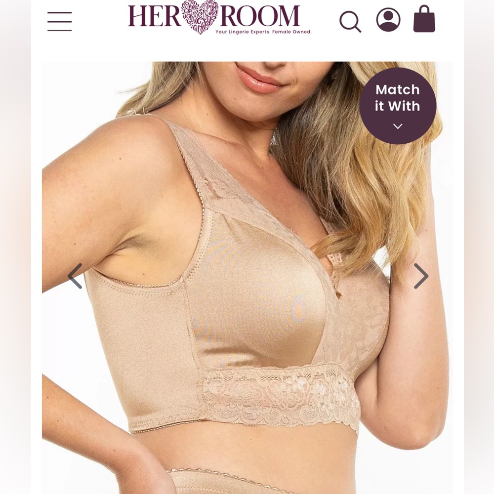 Ahh Pin up lace leisure bra with removable pads NWT